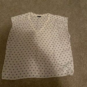 Ann Taylor mixed media blouse